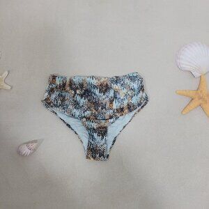 BCBGMAXAZRIA Bikini Bottom Size 4 Multicolor Women's High-Rise Waist Swimsuit